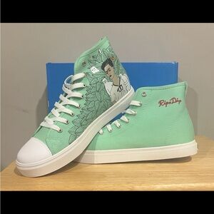 RipNDip Nermal Portrait High Tops Mint Frida Kahlo Inspired Size 11 NEW